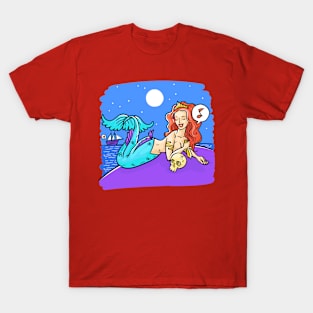 Mermaid Skull Ship T-Shirt